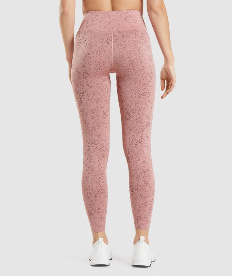 Women's Gymshark Adapt Fleck Seamless Leggings Pink | CA 1530A6